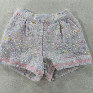 Janie and Jack Boucle Pastel Girl's Shorts Sz 12-18 Mo